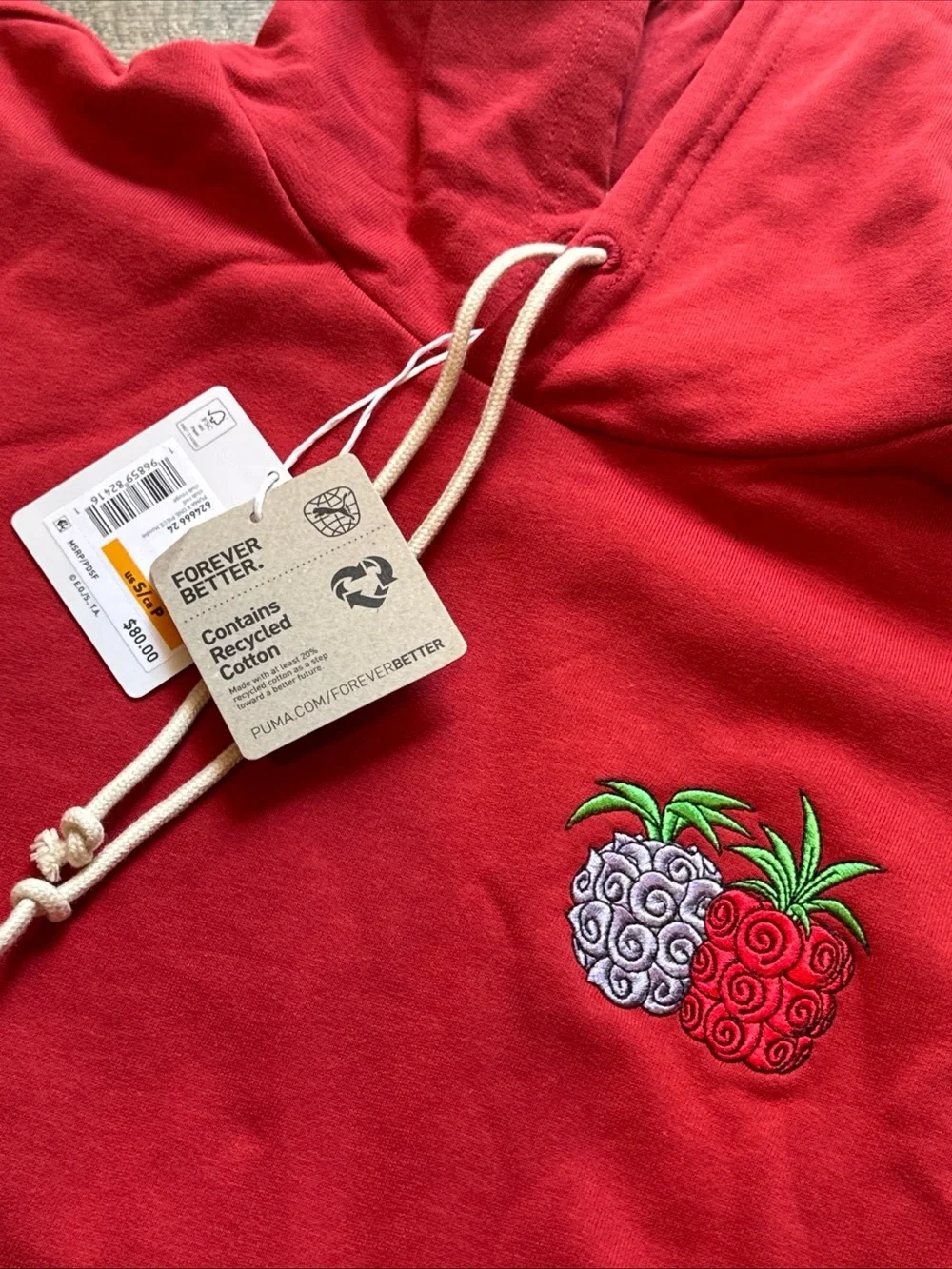 Puma X One Piece Collab Hoodie Size Small New With Tags